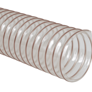 Un tubo transparente de poliuretano con una espiral de acero o PVC
